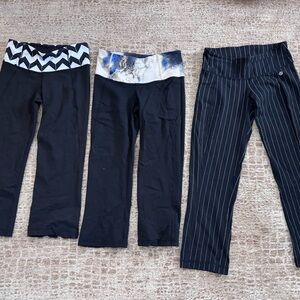 3 pairs Vintage lululemon crops